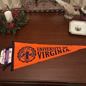 NWT University of Virginia wool felt pennant flag from UVA bookstore